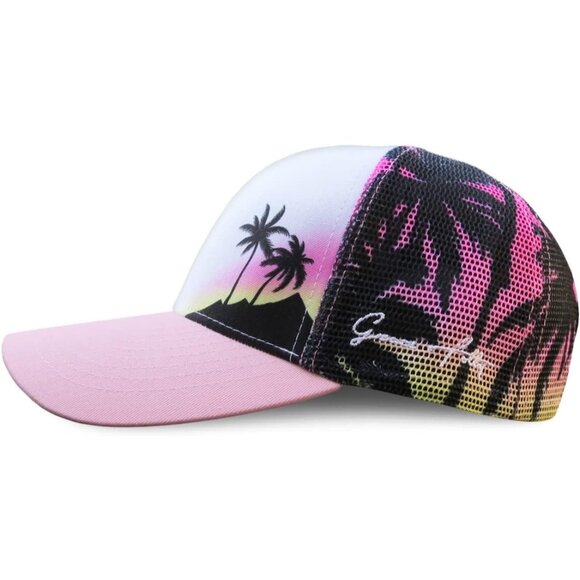 Accessories - Mesh print 100% Cotton Grace Folly Beach Trucker Hats for Women-  Baseball Cap